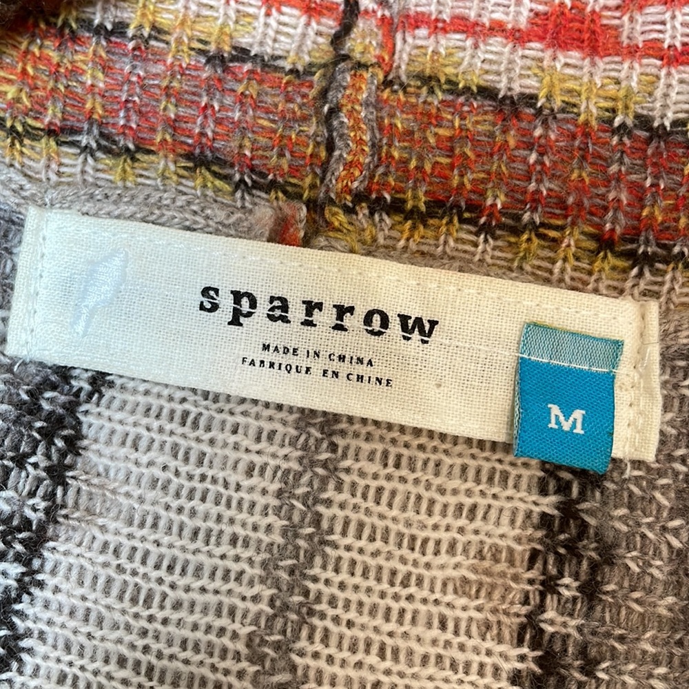 Anthropologie boho western rustic cardigan sweater sparrow medium size - Picture 7 of 8